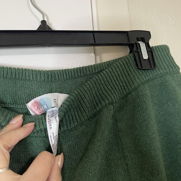 NEW! Free People FP Beach Solar Cardigan Pant Lounge Sweater Set Pine Green Med - Picture 10 of 10